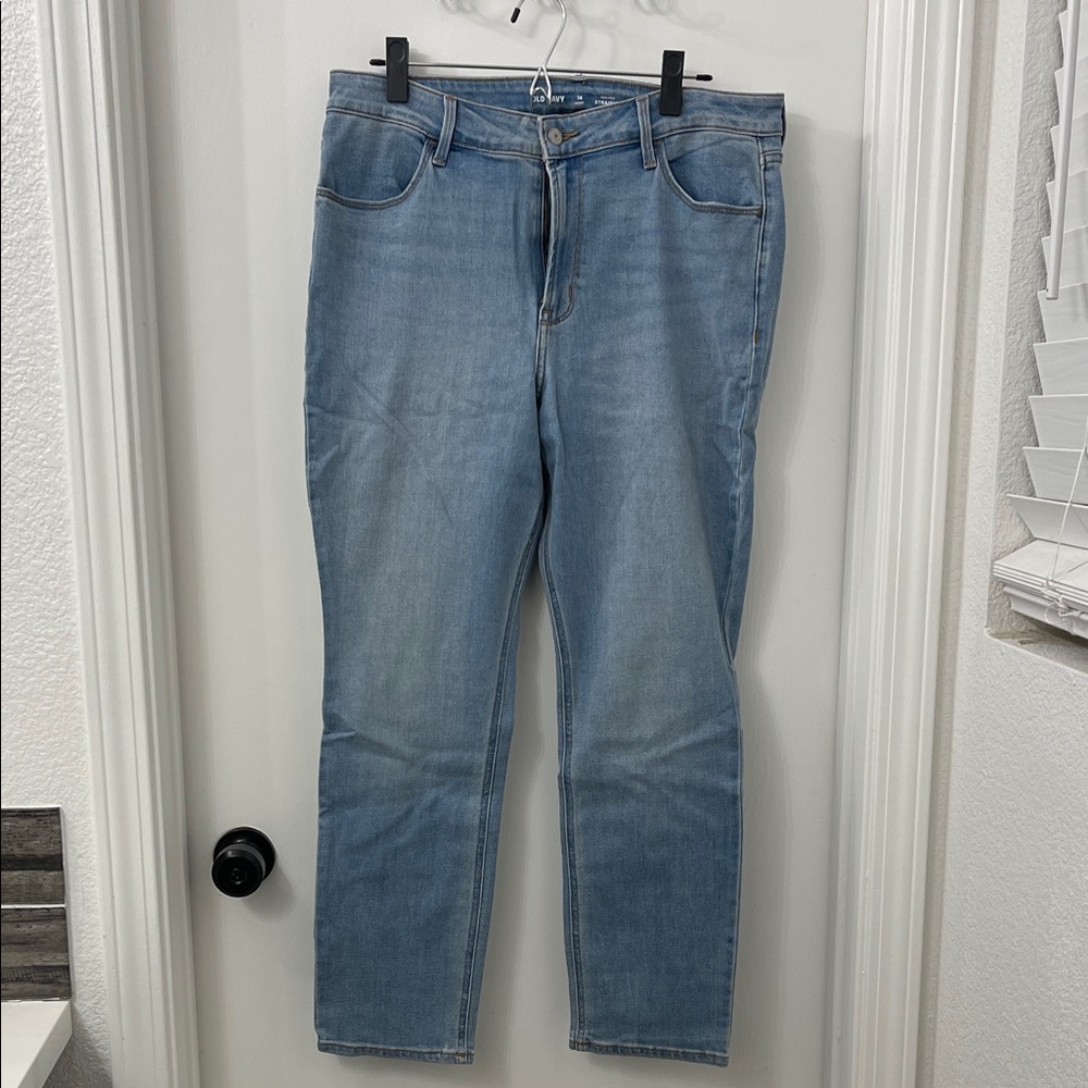 Old Navy Women's Light Blue Straight Leg Jeans